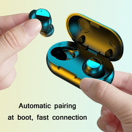 TWS-22 Bluetooth 5.0 In-Ear Sports Waterproof Noise Cancelling Touch Control Mini Headphones(Orange)-garmade.com