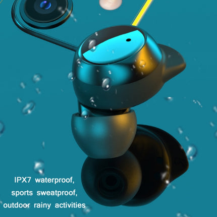 TWS-22 Bluetooth 5.0 In-Ear Sports Waterproof Noise Cancelling Touch Control Mini Headphones(Black)-garmade.com