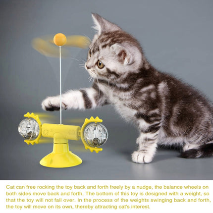 Cat Turntable Funny Cat Stick Toy Pet Supplies(Yellow)-garmade.com