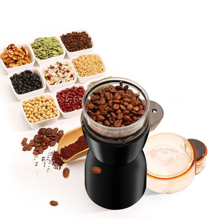QL-020 150W Household Cereals Superfine Grinder Medicinal Powder Machine Electric Coffee Grinder， UK Plug 220V(Black)-garmade.com