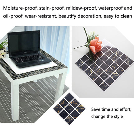 20 PCS / Set Kitchen Stove Oil-Proof Sticker Ceramic Tile Decoration Self-Adhesive Wall Sticker, Specification: Optical Film(MSK008)-garmade.com