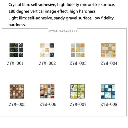 20 PCS / Set Kitchen Stove Oil-Proof Sticker Ceramic Tile Decoration Self-Adhesive Wall Sticker, Specification: Crystal Film(MSK008)-garmade.com