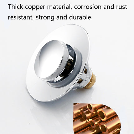 Copper Wash Basin Leaking Plug Push-Type Leaking Plug(Copper Core)-garmade.com