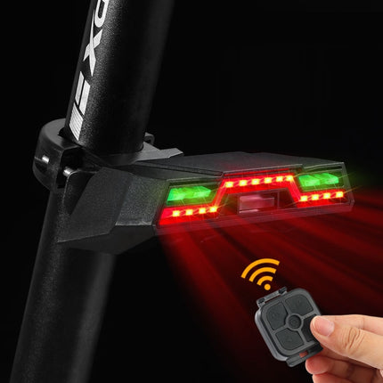 WEST BIKING Mountain Bike Wireless Remote Control USB Charging Riding Warning Turning Light(Remote Steering Taillight)-garmade.com