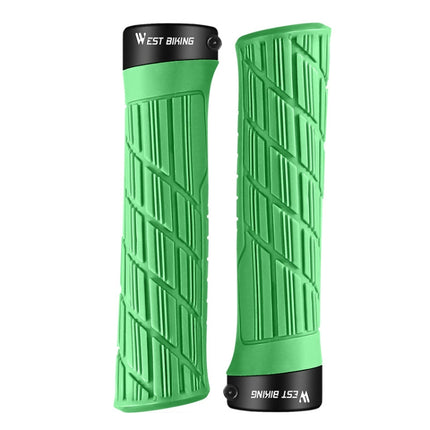 WEST BIKING Bicycle Anti-Skid And Shock-Absorbing Comfortable Grip Cover(Grass Green)-garmade.com