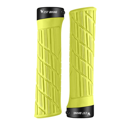 WEST BIKING Bicycle Anti-Skid And Shock-Absorbing Comfortable Grip Cover(Yellow)-garmade.com