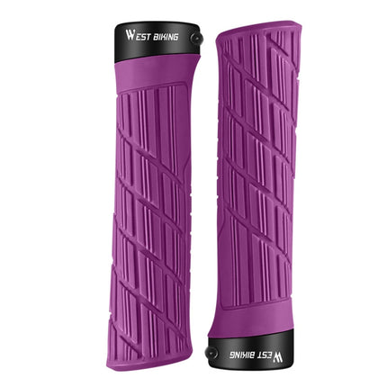 WEST BIKING Bicycle Anti-Skid And Shock-Absorbing Comfortable Grip Cover(Purple)-garmade.com