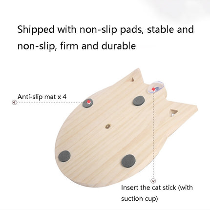 MZP01 Solid Wood Turntable Cat Toys Durable Funny Cat Stick Scratcher, Specification: Three-layer Large-garmade.com
