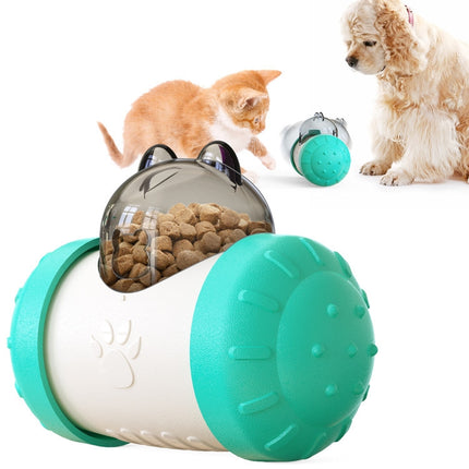 Tumbler Puzzle Slow Food Leakage Food Ball Without Electric Pet Dog Toys(Blue)-garmade.com