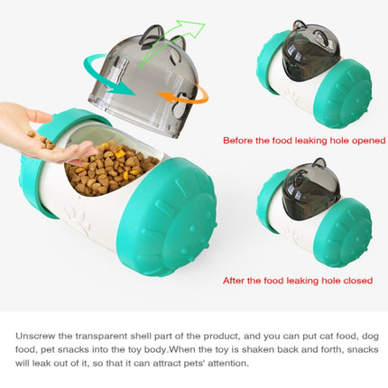 Tumbler Puzzle Slow Food Leakage Food Ball Without Electric Pet Dog Toys(Blue)-garmade.com