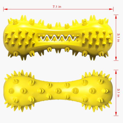 Sounding Dumbbell Dog Toy Molar Stick Resistant Biting Bone Toothbrush Pet Supplies(Green)-garmade.com