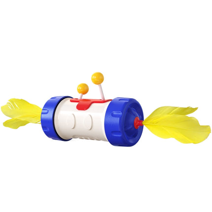 Funny Cat Stick Cat Toy Tumbler Cat Feather Fighting Cat Ball(Red Blue)-garmade.com