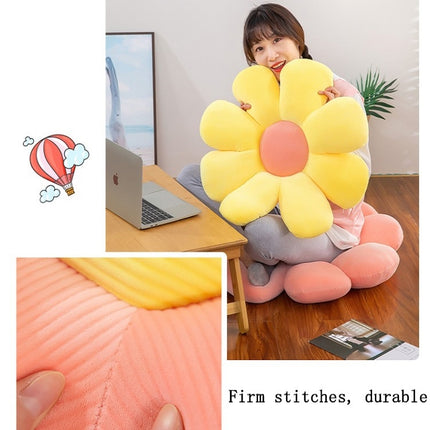 Small Daisy Flower Soft Elastic Cushion Pillow 37cm(Pink)-garmade.com