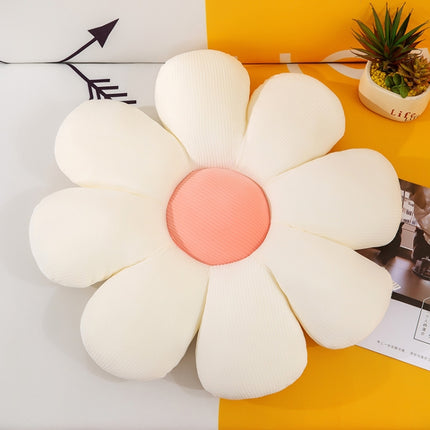 Small Daisy Flower Soft Elastic Cushion Pillow 53cm(White)-garmade.com