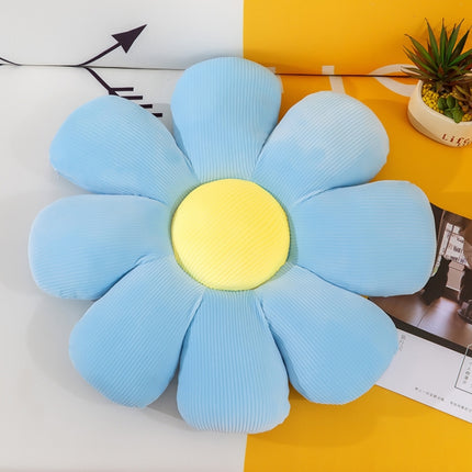 Small Daisy Flower Soft Elastic Cushion Pillow 72cm(Sky Blue)-garmade.com