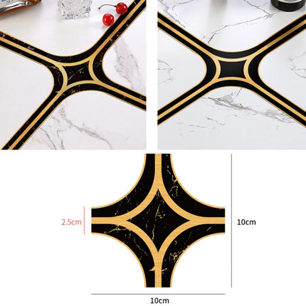 2 Sets Gap Beautification Moisture-Proof Wear-Resistant Floor Stickers(Black Gold)-garmade.com
