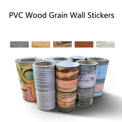 PVC Wood Grain Wall Stickers Bedroom Waterproof Wood Board Stickers Living Room Self-Adhesive Non-Slip Floor Stickers, Specification: Dumb Film Style(MBT012)-garmade.com