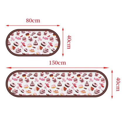 PVC Kitchen Non-Slip Floor Stickers Thickened Stickers Household Waterproof Floor Mats, Specification: 40x80cm(PFT-001)-garmade.com