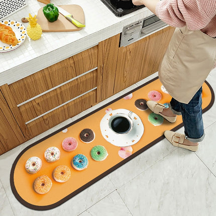 PVC Kitchen Non-Slip Floor Stickers Thickened Stickers Household Waterproof Floor Mats, Specification: 40x80cm(PFT-002)-garmade.com