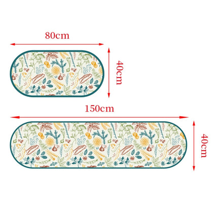 PVC Kitchen Non-Slip Floor Stickers Thickened Stickers Household Waterproof Floor Mats, Specification: 40x80cm(PFT-003)-garmade.com