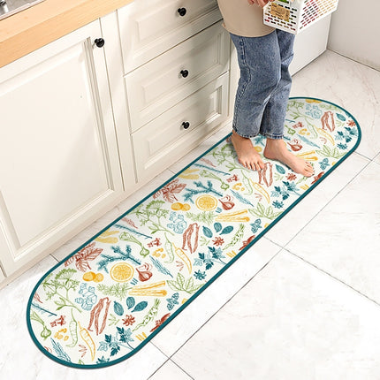 PVC Kitchen Non-Slip Floor Stickers Thickened Stickers Household Waterproof Floor Mats, Specification: 40x80cm(PFT-003)-garmade.com