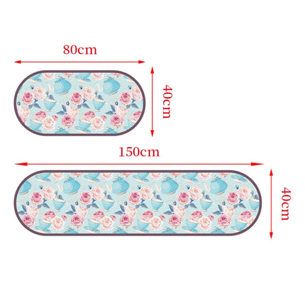 PVC Kitchen Non-Slip Floor Stickers Thickened Stickers Household Waterproof Floor Mats, Specification: 40x80cm(PFT-004)-garmade.com