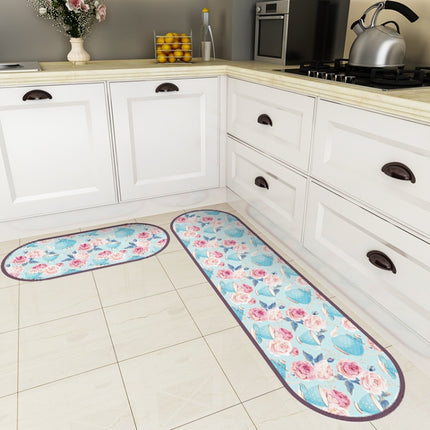 PVC Kitchen Non-Slip Floor Stickers Thickened Stickers Household Waterproof Floor Mats, Specification: 40x80cm(PFT-004)-garmade.com