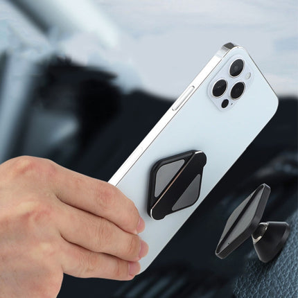 Aluminum Alloy Car Mobile Phone Bracket Portable Phone Desktop Folding Frame(Black)-garmade.com