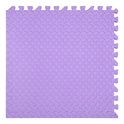 10 PCS Household Children Bedroom Stitching Leaf Pattern Thick Foam Crawling Mat, Size: 30x1.0cm(Purple)-garmade.com