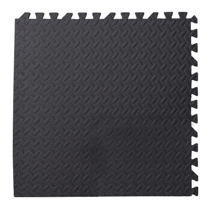 10 PCS Household Children Bedroom Stitching Leaf Pattern Thick Foam Crawling Mat, Size: 30x1.0cm(Black)-garmade.com