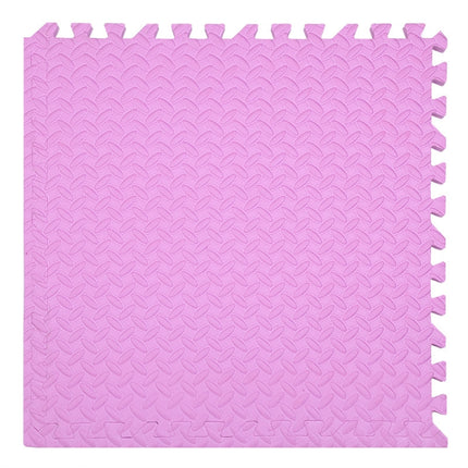 10 PCS Household Children Bedroom Stitching Leaf Pattern Thick Foam Crawling Mat, Size: 30x1.0cm(Pink)-garmade.com