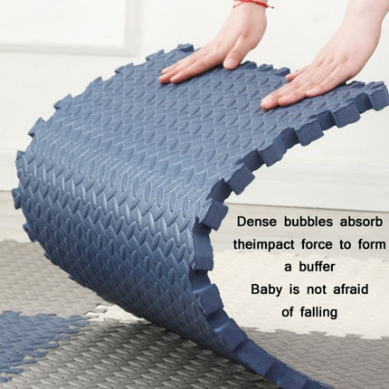 10 PCS Household Children Bedroom Stitching Leaf Pattern Thick Foam Crawling Mat, Size: 30x1.0cm(Black)-garmade.com