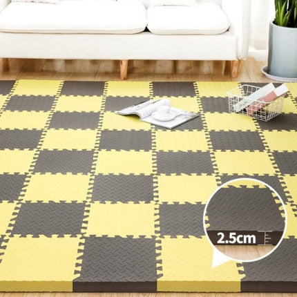 10 PCS Household Children Bedroom Stitching Leaf Pattern Thick Foam Crawling Mat, Size: 30x1.0cm(White)-garmade.com