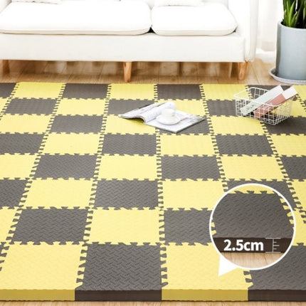 10 PCS Household Children Bedroom Stitching Leaf Pattern Thick Foam Crawling Mat, Size: 30x1.0cm(Coffee Color)-garmade.com