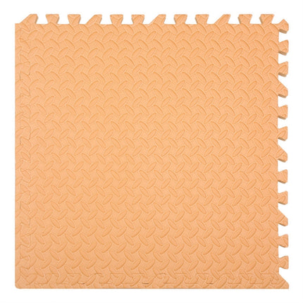 10 PCS Household Children Bedroom Stitching Leaf Pattern Thick Foam Crawling Mat, Size: 60x1.0cm(Orange)-garmade.com