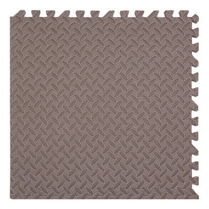 10 PCS Household Children Bedroom Stitching Leaf Pattern Thick Foam Crawling Mat, Size: 60x1.0cm(Coffee Color)-garmade.com