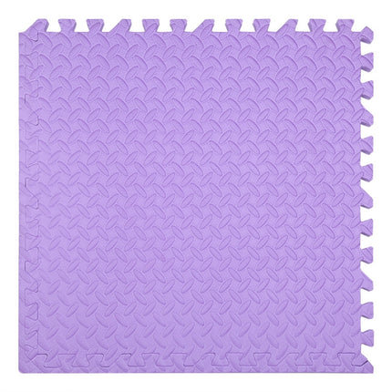 10 PCS Household Children Bedroom Stitching Leaf Pattern Thick Foam Crawling Mat, Size: 30x1.2cm(Purple)-garmade.com