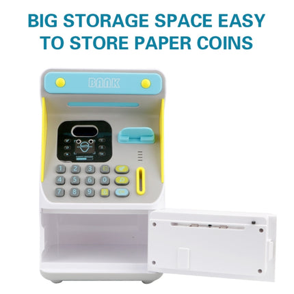 8010 Simulated Face Recognition ATM Machine Piggy Bank Password Automatic Rolling Money Safe Piggy Bank,Style: Pink-garmade.com