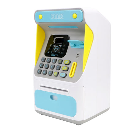 8010 Simulated Face Recognition ATM Machine Piggy Bank Password Automatic Rolling Money Safe Piggy Bank,Style: Rechargeable Version Blue-garmade.com