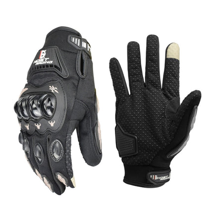 GHOST RACING GR-ST04 Motorcycle Gloves Anti-Fall Full Finger Riding Touch Gloves, Size: M(Gray)-garmade.com