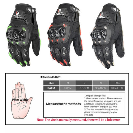 GHOST RACING GR-ST04 Motorcycle Gloves Anti-Fall Full Finger Riding Touch Gloves, Size: L(Green)-garmade.com