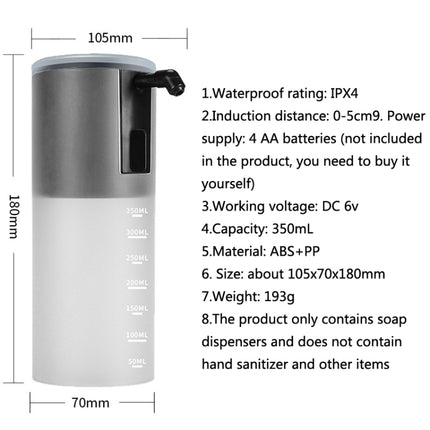 GM-TP-2011-A Automatic Induction Foam Hand Washing Machine Portable Infrared Induction Soap Dispenser(Grey)-garmade.com