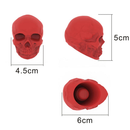 2 PCS Skull Silicone Leak-Proof Fresh-Keeping Wine Stopper(Wine Red)-garmade.com