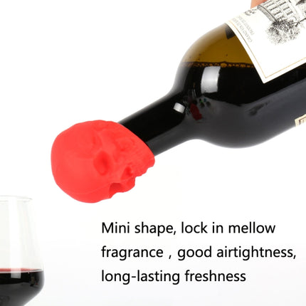2 PCS Skull Silicone Leak-Proof Fresh-Keeping Wine Stopper(Ancient Silver)-garmade.com