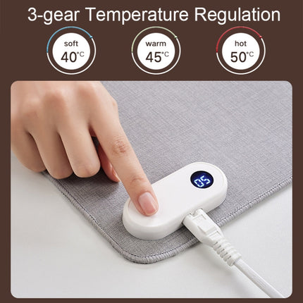 Intelligent Digital Display Timing Heating Mouse Pad Office Desktop Electric Heating Mat, CN Plug, Style:Green 60x36cm-garmade.com
