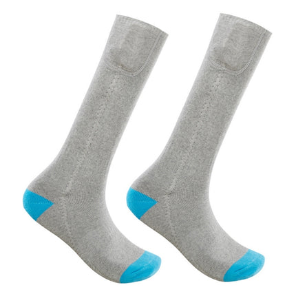 Y201 Winter Warm Tube Heated Cotton Socks Outdoor Heated Ski Socks, Style:without Battery Box(Grey Lake Blue)-garmade.com