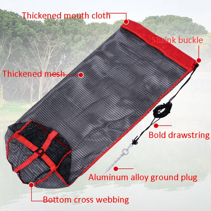 Invisible Fish Guard Thickened Beam Mouth With Ground Insert Net Bag To Loading Fish Bag, Specification: 40cm x 80cm-garmade.com