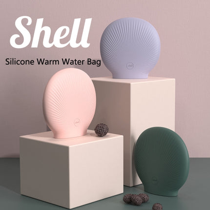 Shell Cartoon Silicone Water Injection Warm Water Bag Hand Warmer(Pink)-garmade.com