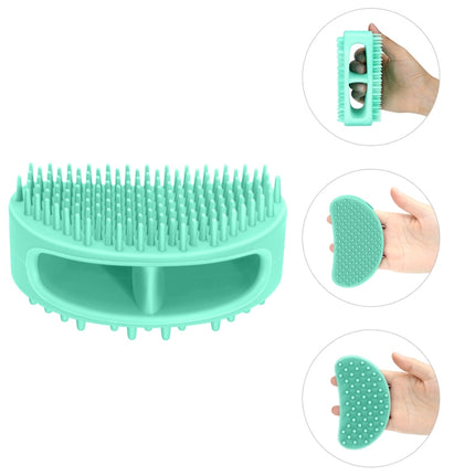 Pet Cleaning Silicone Bath Brush Pet Massage Cleaning Brush(Teal Green)-garmade.com