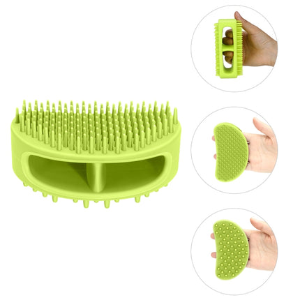 Pet Cleaning Silicone Bath Brush Pet Massage Cleaning Brush(Lemon Green)-garmade.com